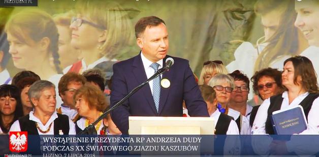 [VIDEO] Prezydent na Światowym Zjeździe Kaszubów: Nie ma Kaszub bez Polonii, a bez Kaszub Polszczy